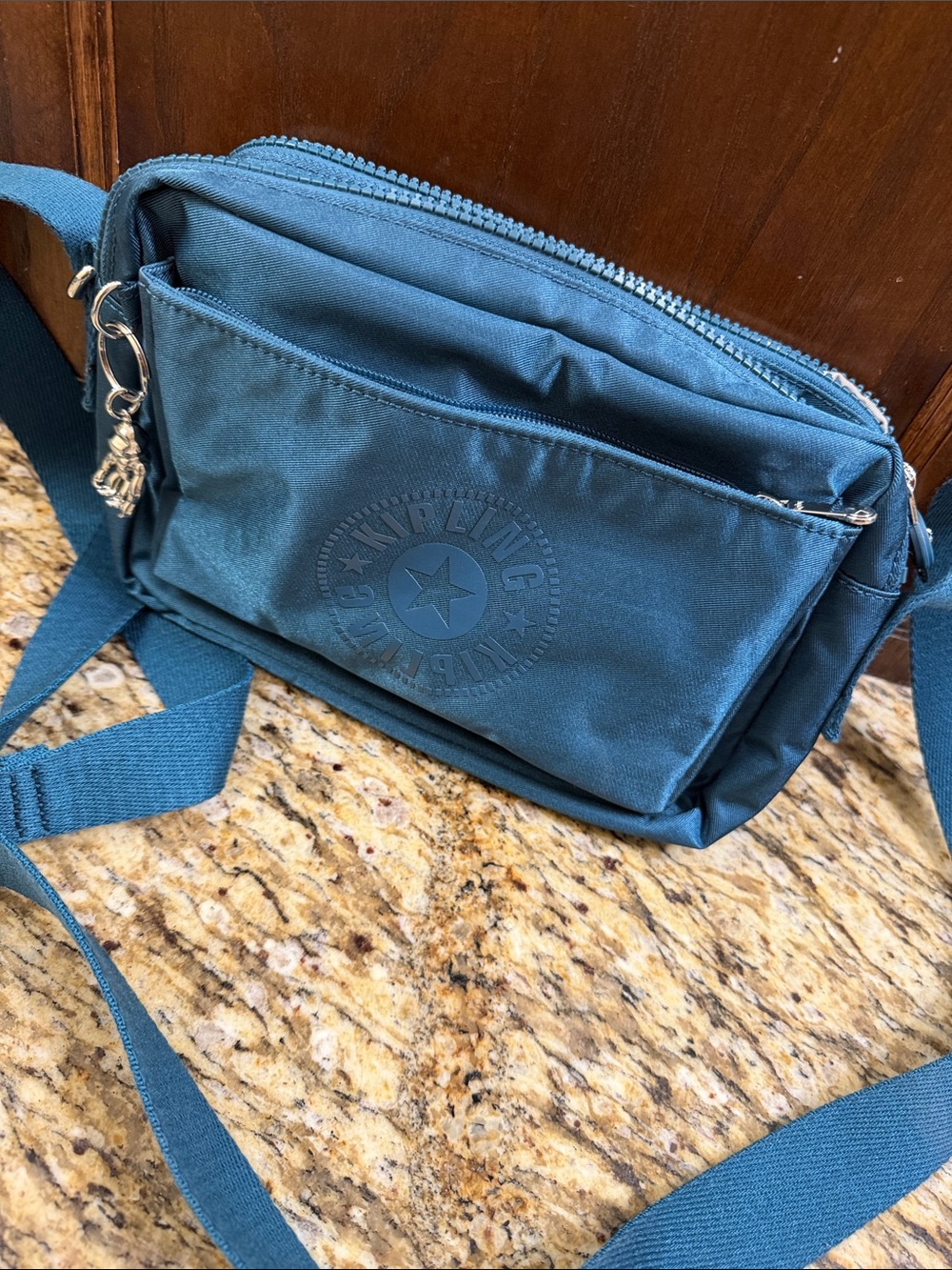 Kipling Teal Crossbody Messenger Bag